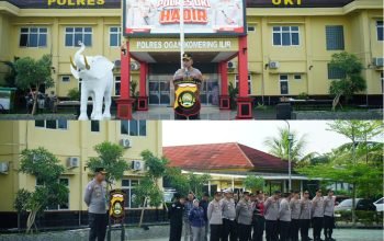 Peringatan Hari Buruh 2026, Polres OKI Gelar Apel Siaga Personel