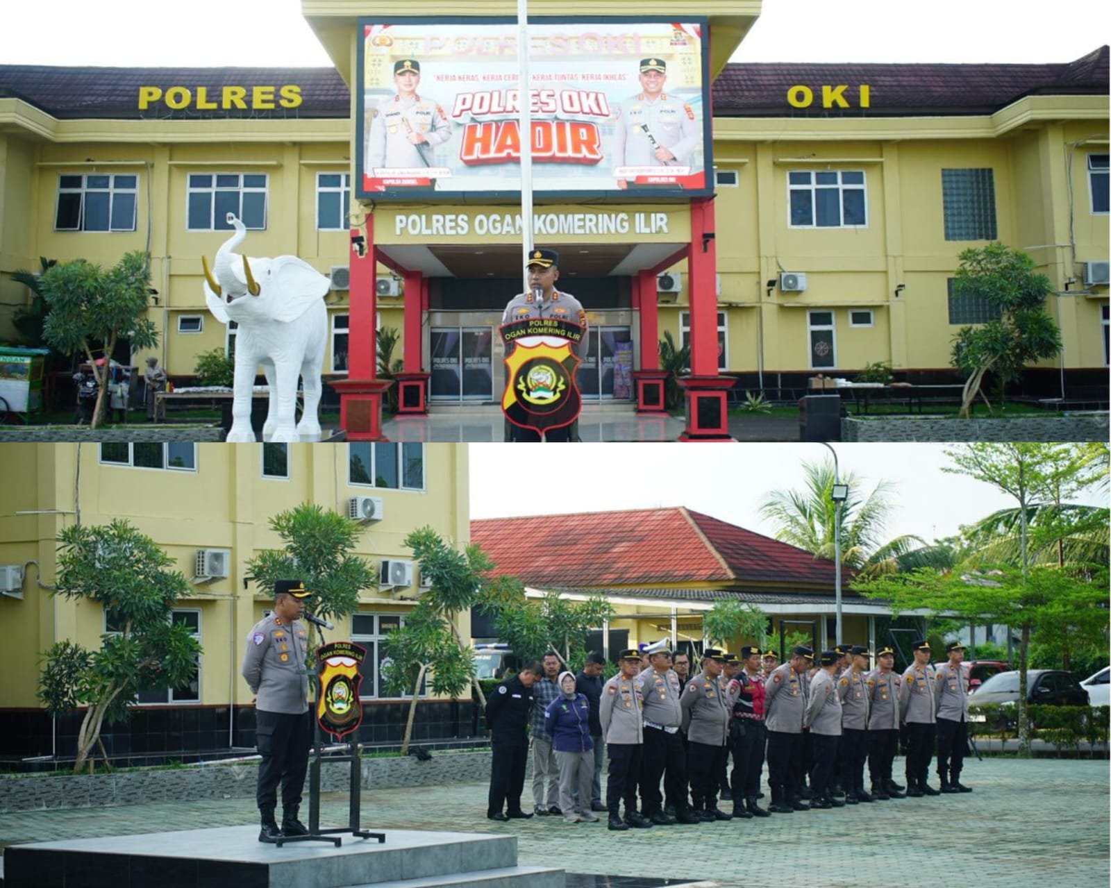 Peringatan Hari Buruh 2026, Polres OKI Gelar Apel Siaga Personel