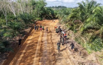 Semangat Tanpa Henti, Hari ke-10 Satgas TMMD Kodim 0402/OKI Genjot Pembukaan Jalan