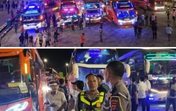 Pengawalan Ketat Massa Buruh Lampung ke Monas, Polisi Pastikan Lalu Lintas Tetap Tertib