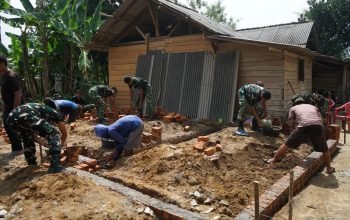 Program TMMD Kodim 0402/OKI Sentuh Rakyat Kecil Lewat Pembangunan RTLH