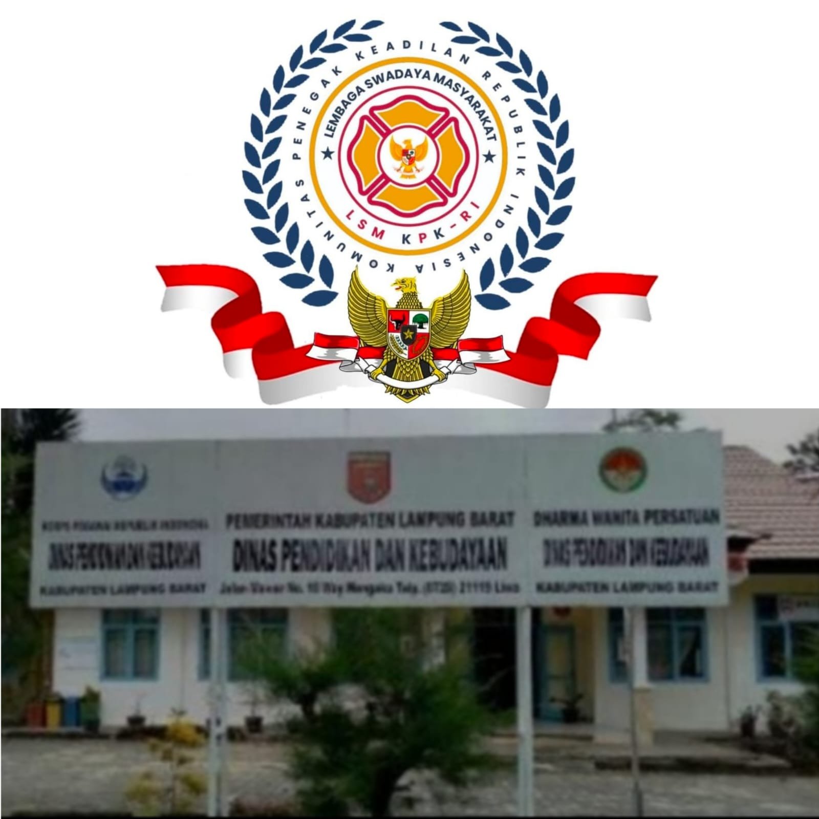 Dugaan Pungli Banner di Disdikbud Lampung Barat Mandek, LSM KPK RI Soroti Raibnya Dana BOS Ratusan Juta