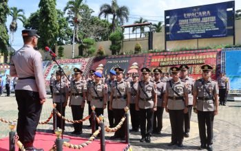 Kapolres Tanggamus Pimpin Sertijab Sejumlah Pejabat Utama dan Kapolsek Jajaran