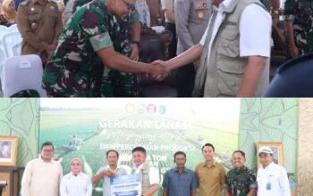 Gerakan Tanam Bersama Gubernur Sumsel Dandim 0402/OKI Hadir di Desa Cahaya Bumi