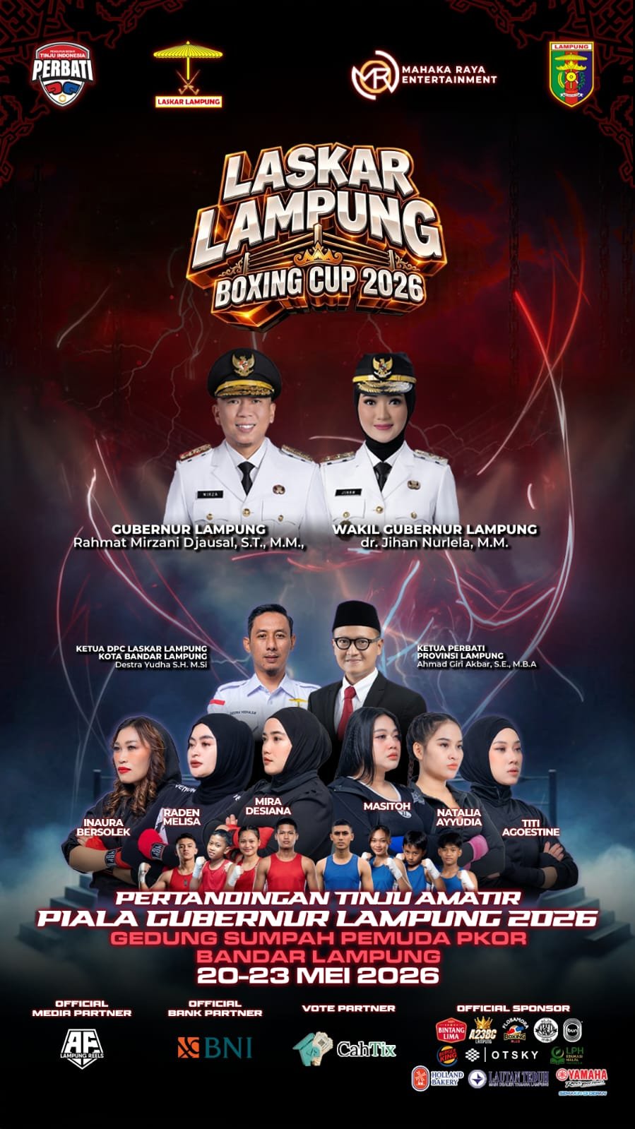 Laskar Lampung dan PERBATI Lampung Gelar “Laskar Lampung Boxing Cup” Perebutkan Piala Gubernur 2026