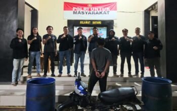 Polsek Pulau Panggung Amankan Pelaku Pencurian Drum Penyaring Sampah di Bendungan Batu Tegi
