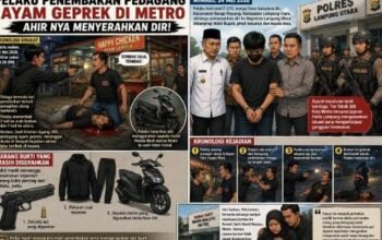 Pelaku Penembakan Pedagang Ayam Geprek di Metro Akhirnya Menyerahkan Diri