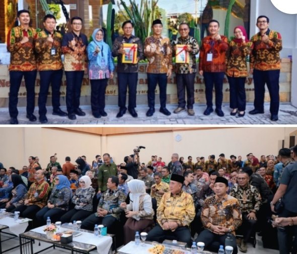 Wakil Ketua II DPRD Lamsel Benny Raharjo Hadir pada kegiatan penyerahan laporan hasil Pemeriksaan keuangan Pemkab Lamsel Tahun 2025