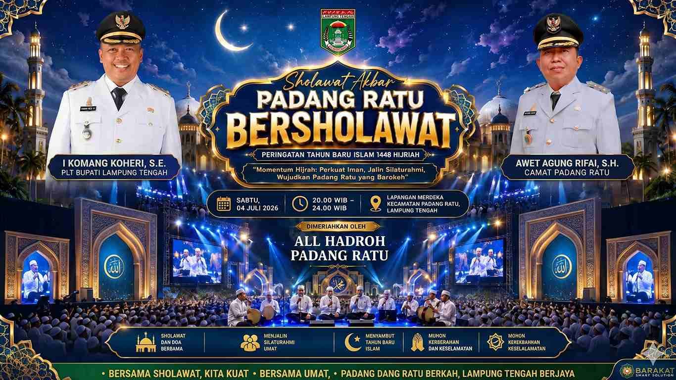 Camat Padang Ratu Ajak Warga Hadiri Sholawat Akbar 4 Juli 2026