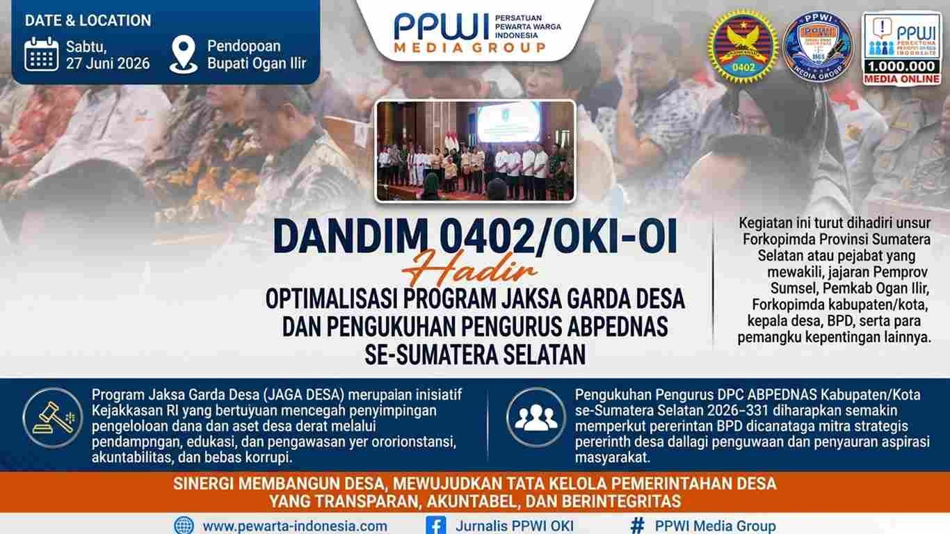 Dandim 0402 OKI-OI Dukung Optimalisasi Program Jaga Desa dan Pengukuhan ABPEDNAS