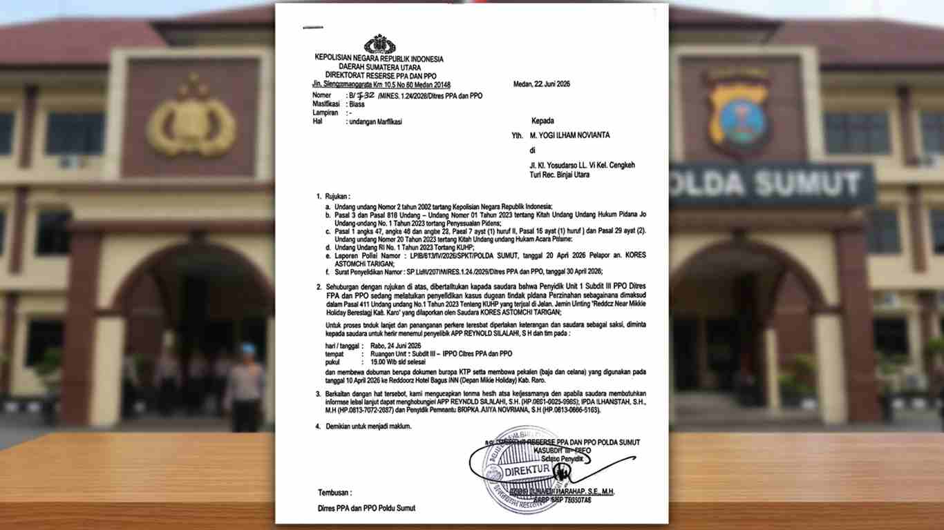 GPAN Soroti Dugaan Kejanggalan Klarifikasi Kasus Perzinahan di Polda Sumut