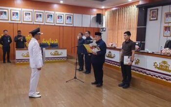 Bupati Tanggamus Lantik Kepala Pekon PAW Tegineneng, Tekankan Kreativitas dan Kemandirian Desa