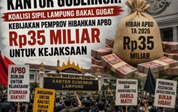 Bersiap Kepung Kantor Gubernur, Koalisi Sipil Lampung Bakal Gugat Kebijakan Pemprov Hibahkan APBD Rp35 Miliar untuk Kejaksaan