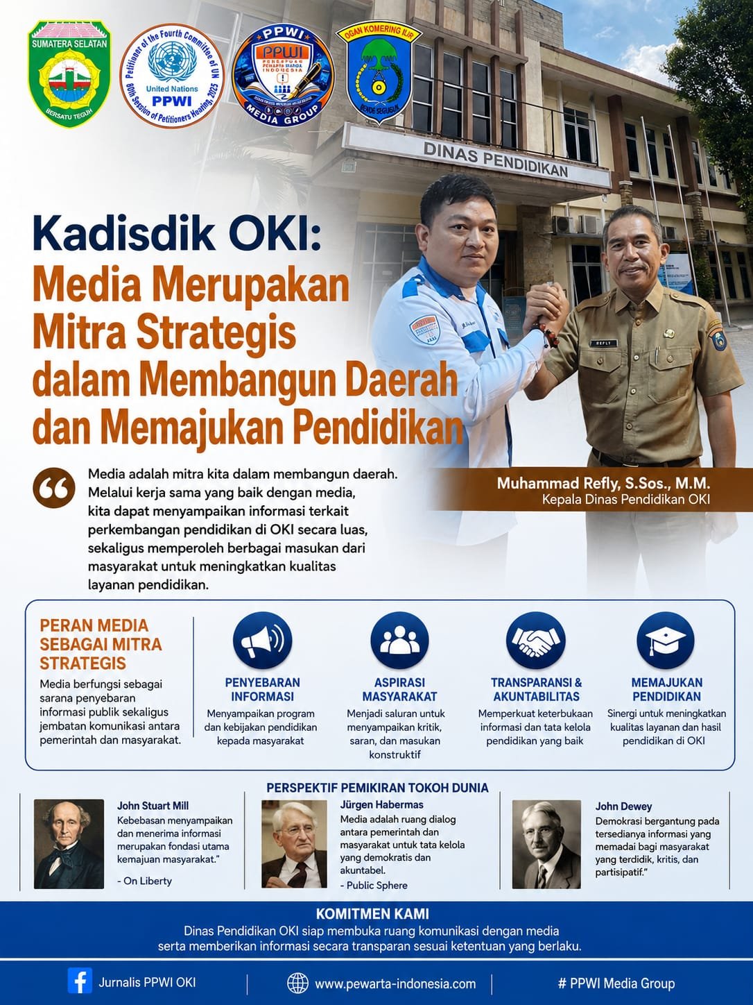 Kadisdik OKI: Media Merupakan Mitra Strategis Dalam Membangun Daerah dan Memajukan Pendidikan