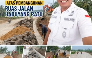 Masyarakat Haduyang Ratu Apresiasi Pembangunan Jalan Rigid Beton Sepanjang 2.000 Meter