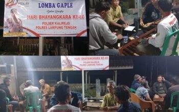 Semarak HUT Bhayangkara ke-80, Polsek Kalirejo Gelar Lomba Gaple Antar Kampung Sampai Larut Malam