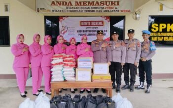 Sambut HUT Bhayangkara ke-80, Polsek Kalirejo & Bhayangkari Gelar Anjangsana dan Bakti Sosial