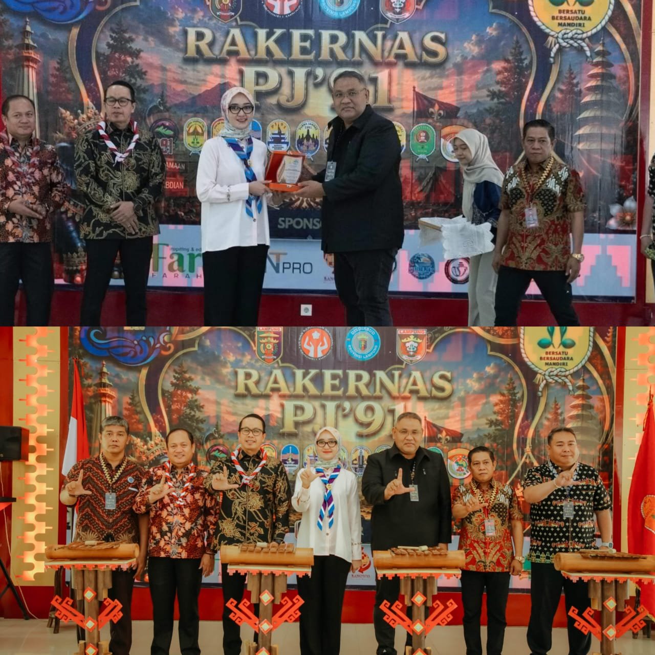 Wagub Jihan Nurlela Buka Rakernas Purna Jambore Nasional 1991 di Lampung