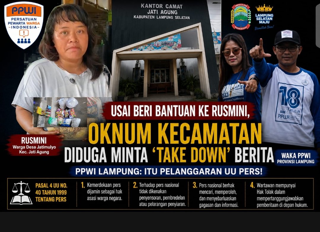 Usai Beri Bantuan kepada Rusmini, Permintaan “Take Down” Berita Jadi Sorotan