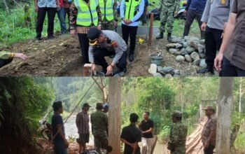 Wakapolres Tanggamus Hadiri Ground Breaking Jembatan Garuda Tahap V dan VI di Gunung Alip