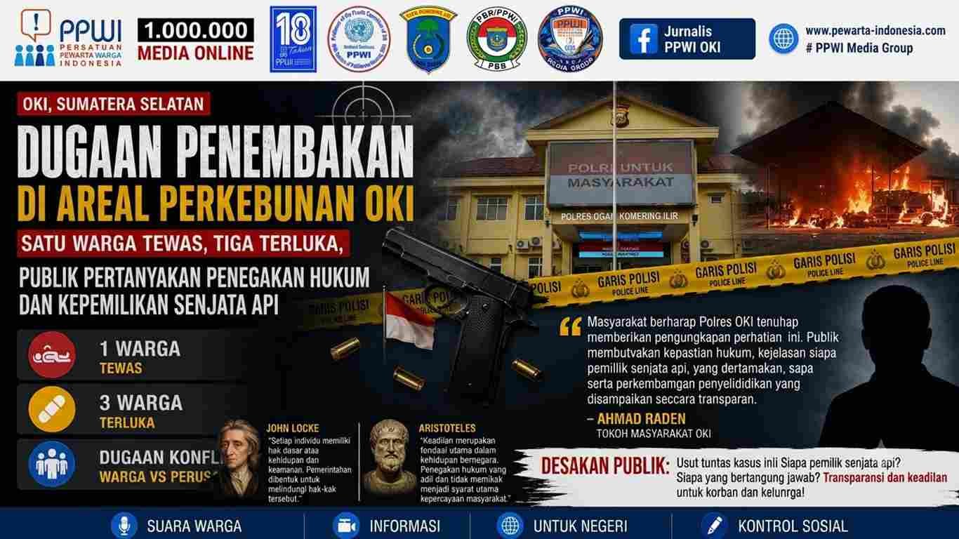 Insiden Penembakan di Lahan PT BCP OKI Satu Warga Tewas dan Tiga Luka Luka