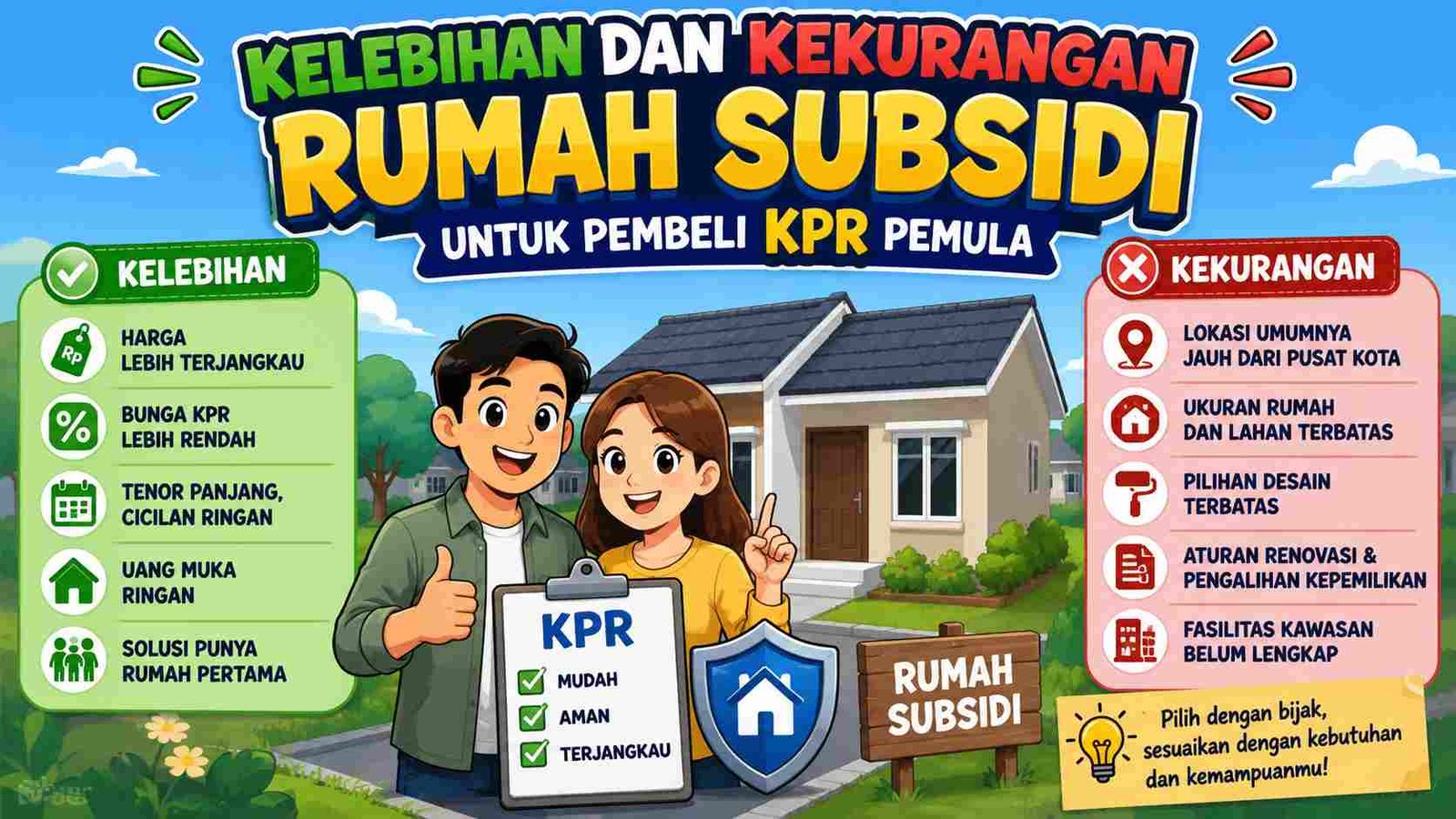 Kelebihan dan Kekurangan Rumah Subsidi untuk Pembeli KPR Pemula