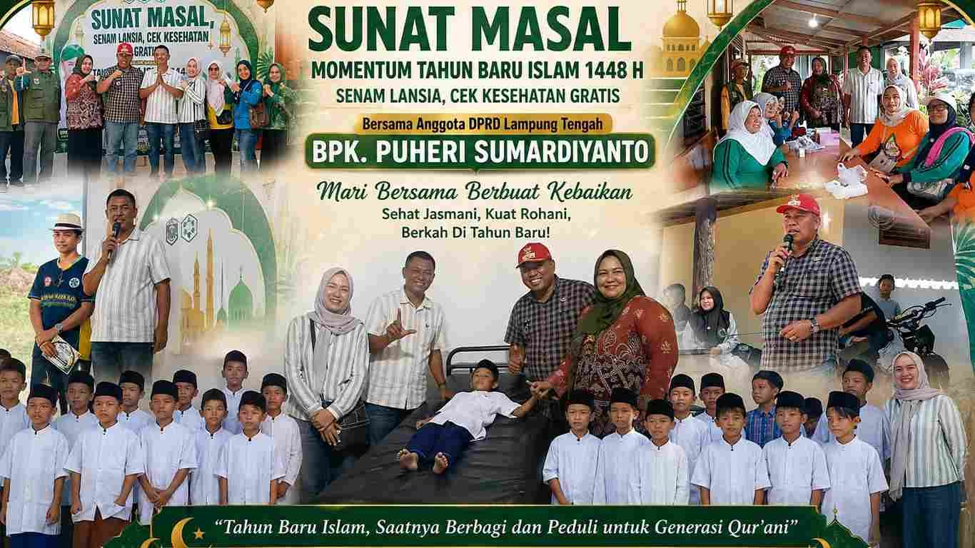 Peringati Tahun Baru Islam, Anggota DPRD Lampung Tengah Gelar Bakti Sosial