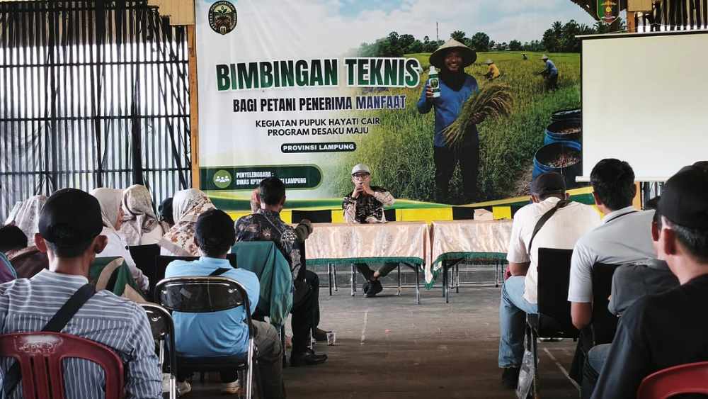 142 Petani Lampung Ikuti Bimtek Pupuk Hayati Cair Program Desaku Maju
