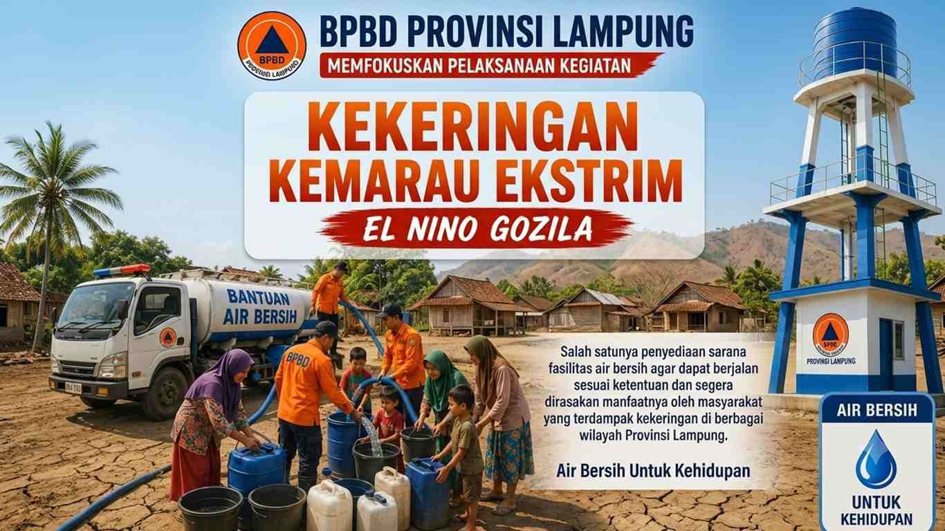 BPBD Lampung Siapkan Mitigasi Kekeringan El Nino dan Klarifikasi Isu Pengadaan