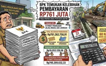 BPK Temukan Kelebihan Pembayaran Rp761 Juta pada Proyek PUTR Kota Metro Tahun Anggaran 2025