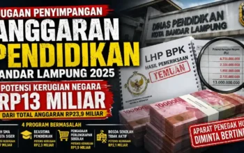 Dugaan Korupsi Dana Pendidikan di Bandar Lampung Rugikan Negara Rp13 Miliar