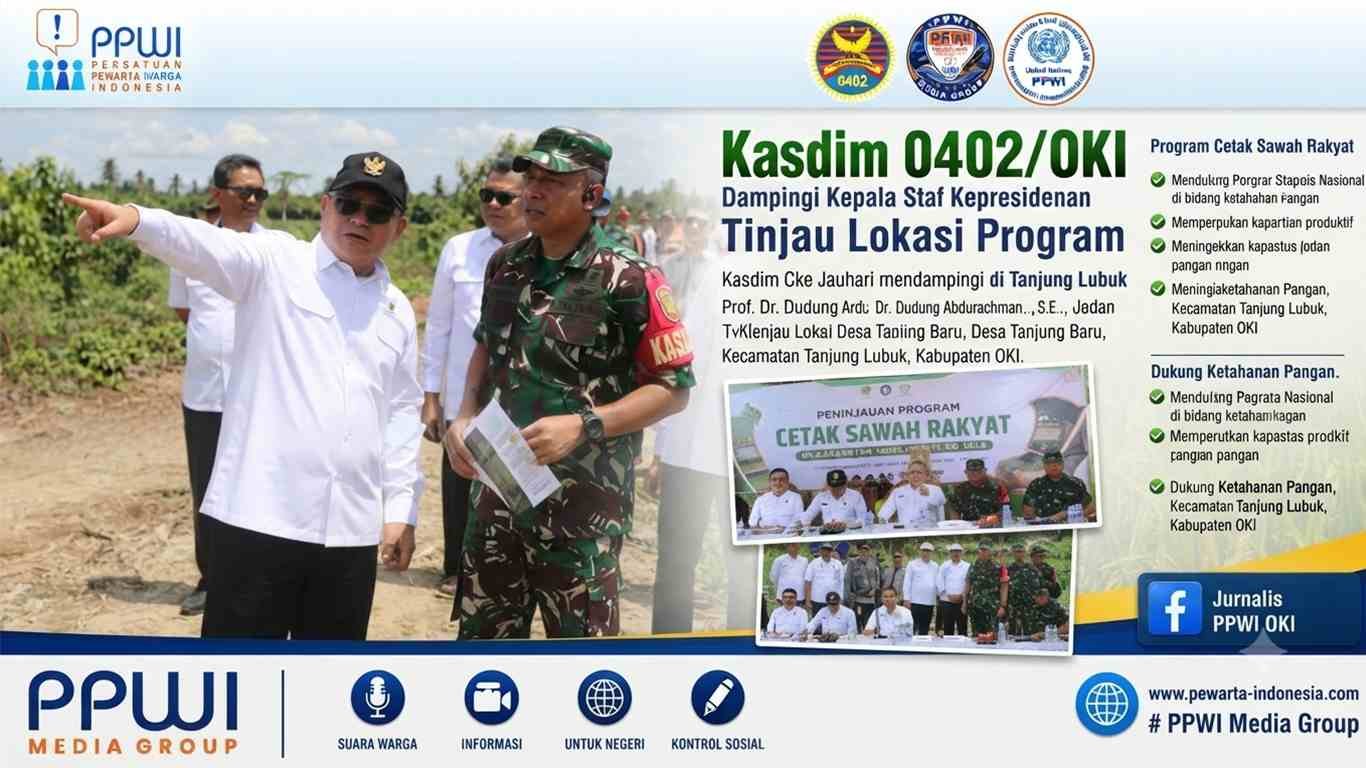 Dudung Abdurachman Tinjau Lahan Program Cetak Sawah Rakyat di OKI