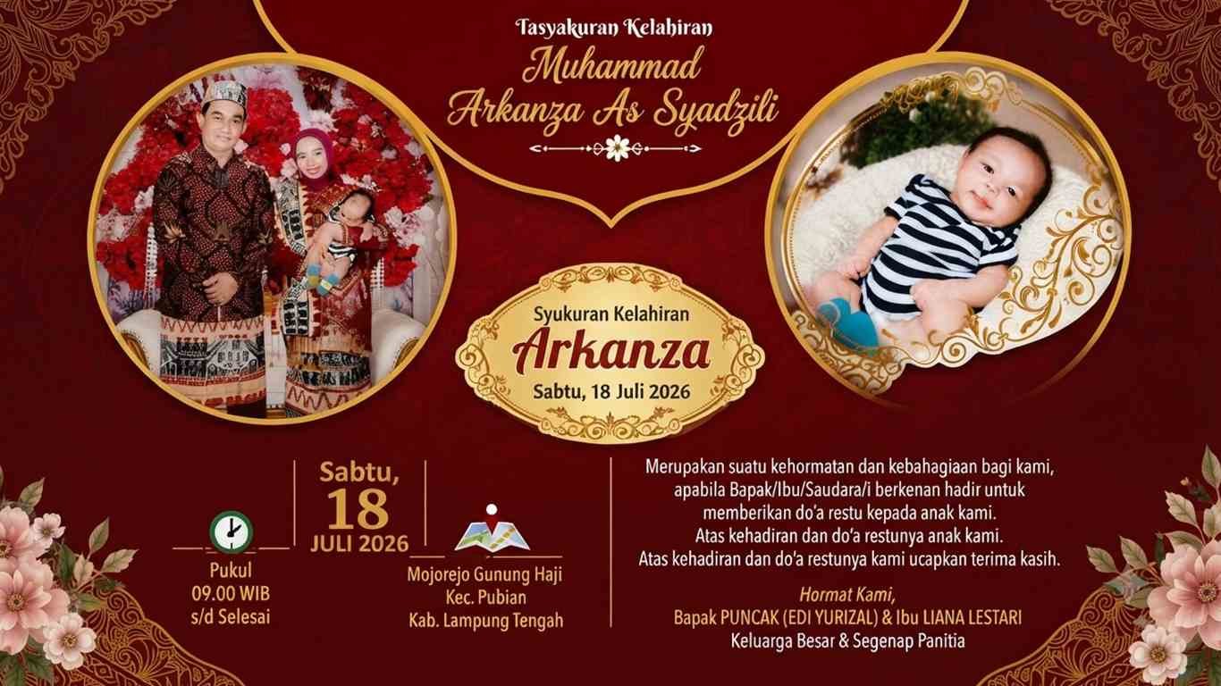 Edi Yurizal dan Liana Lestari Gelar Tasyakuran Aqiqah, Pererat Silaturahmi Bersama Masyarakat