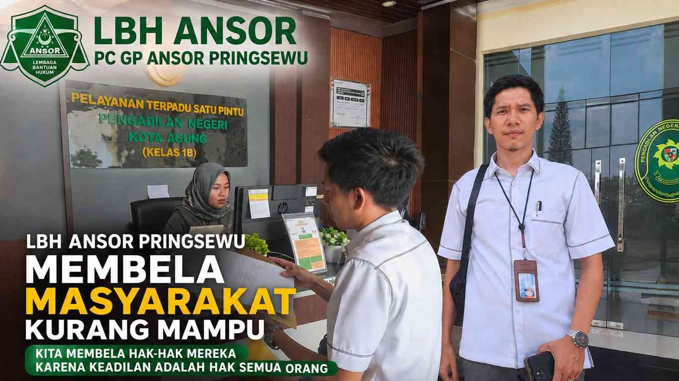 Pasutri di Pringsewu Hadapi Gugatan Perdata, LBH Ansor Berikan Pendampingan Hukum