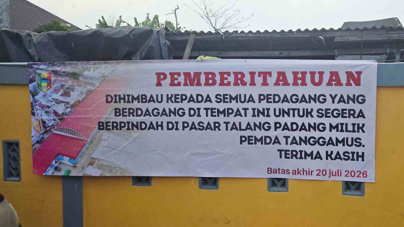 Pemkab Tanggamus Intensifkan Sosialisasi Penataan Pasar Talang Padang, Pedagang Ditawarkan Gratis Sewa Los Enam Bulan
