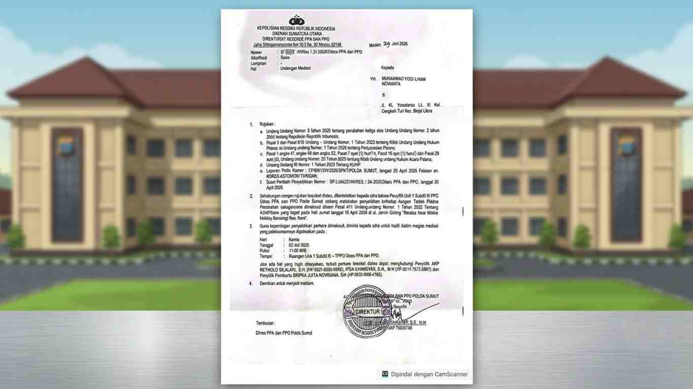 Proses Mediasi Dugaan Perkara di Polda Sumut Disorot, LSM GPAN Nilai Ada Kejanggalan