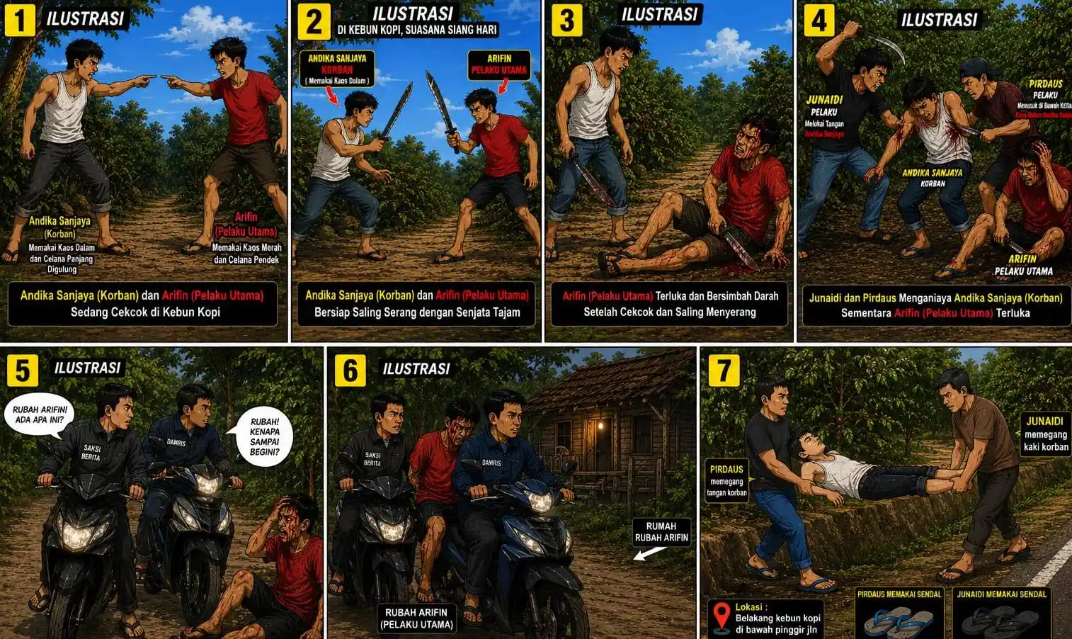 Polres Lampung Tengah Rekonstruksi Kasus Tewasnya Andika Sanjaya