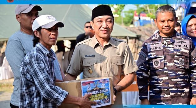Lanal Lampung dan Pemkab Lampung Selatan Gelar Bakti Sosial HUT Koarmada III