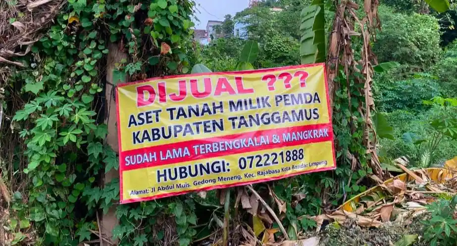 Aset Pemkab Tanggamus di Bandar Lampung Terbengkalai, Mahasiswa Lakukan Protes