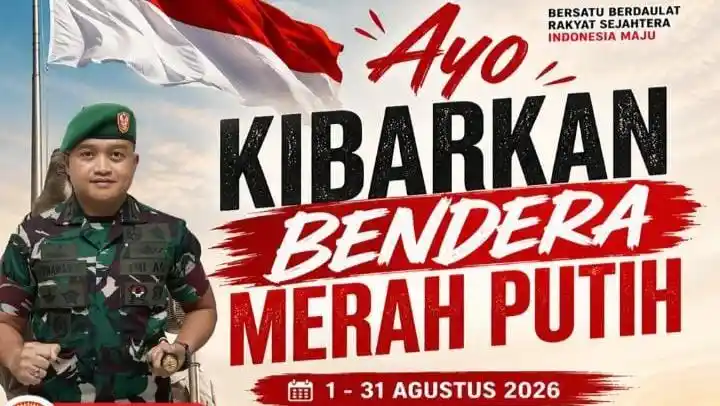 Dandim 0402/OKI-OI Ajak Warga Kibarkan Bendera Merah Putih Sepanjang Agustus