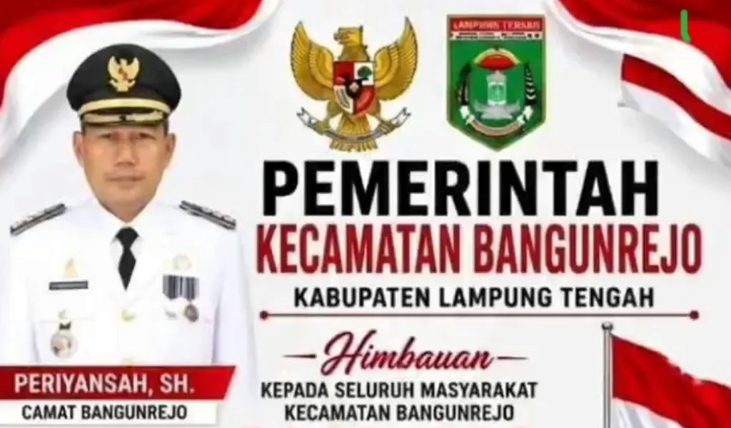 Camat Bangun Rejo Ajak Warga Semarakkan HUT ke-81 RI dengan Kibarkan Bendera