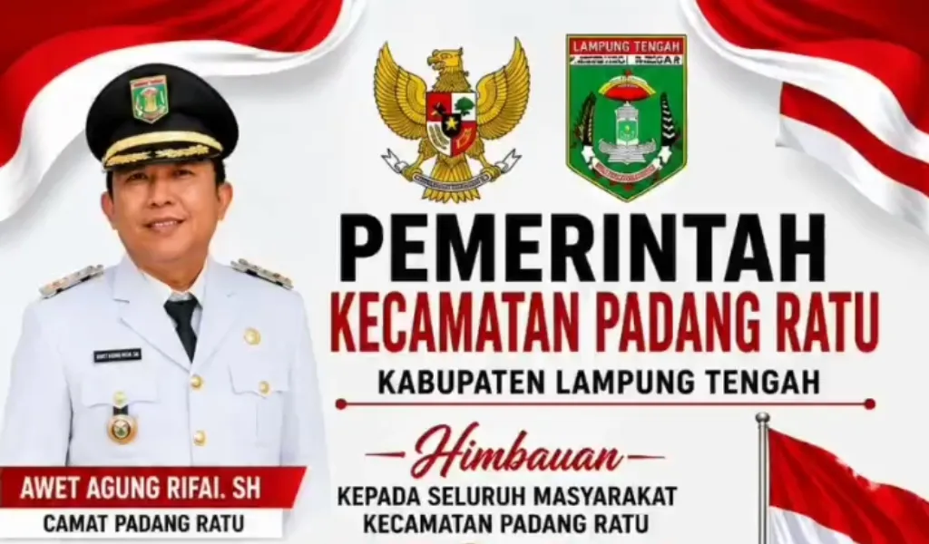 Camat Padang Ratu Awet Agung Rifai Ajak Warga Semarakkan HUT ke-81 RI