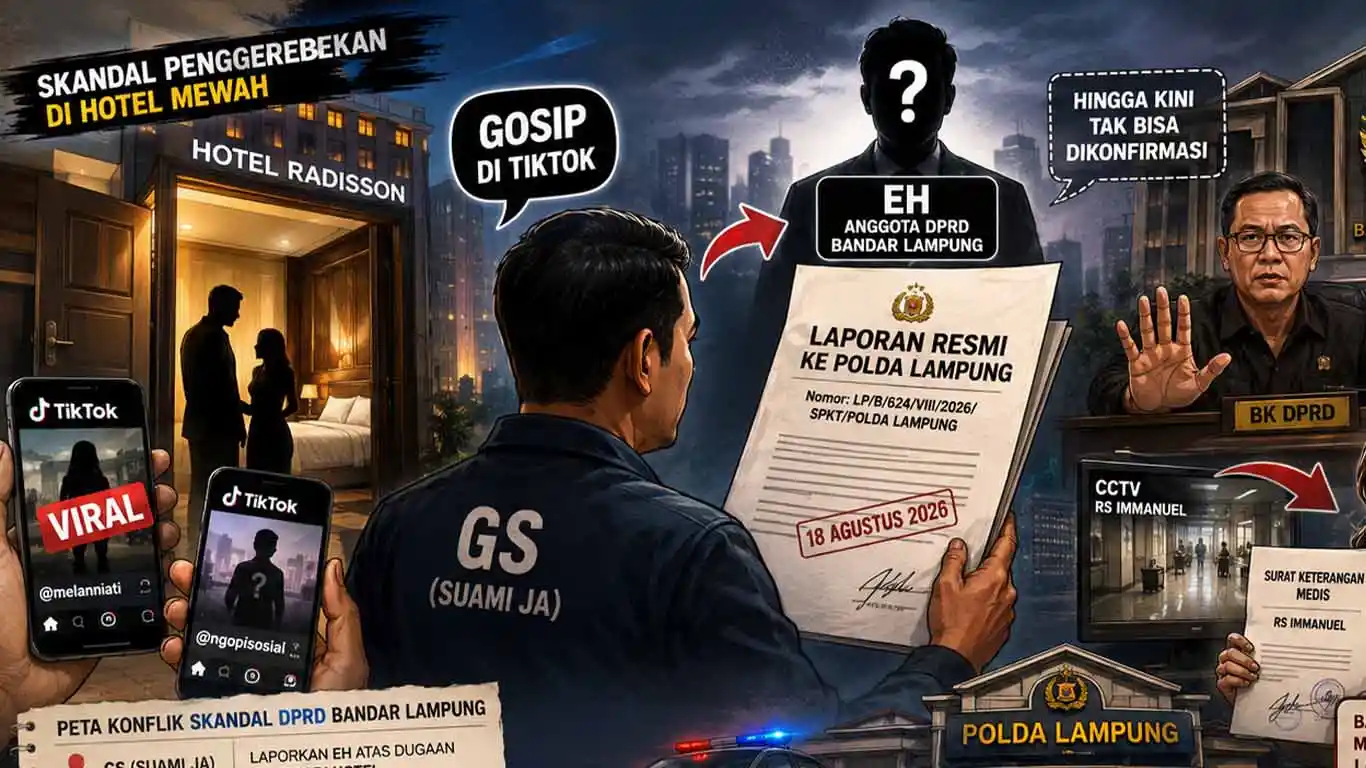 Babak Baru Skandal Penggerebekan DPRD Bandar Lampung: Dari Gosip TikTok Hingga Laporan Resmi Polda