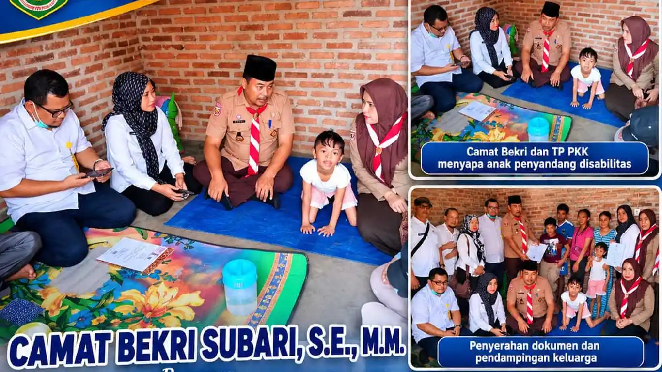 Camat Bekri Tinjau Anak Disabilitas dan Fasilitasi Dokumen Kependudukan