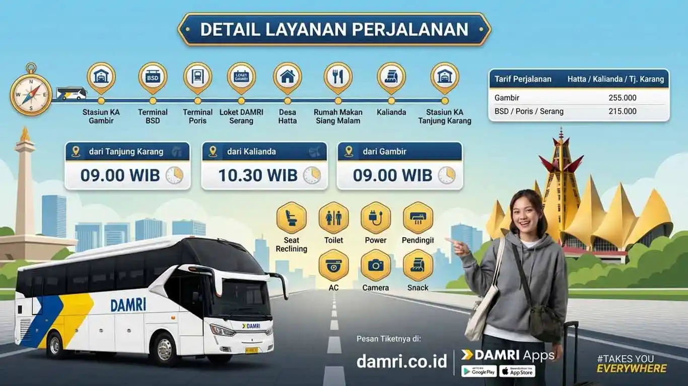 DAMRI Kembali Layani Rute Kalianda Jakarta Mulai 21 Agustus 2026