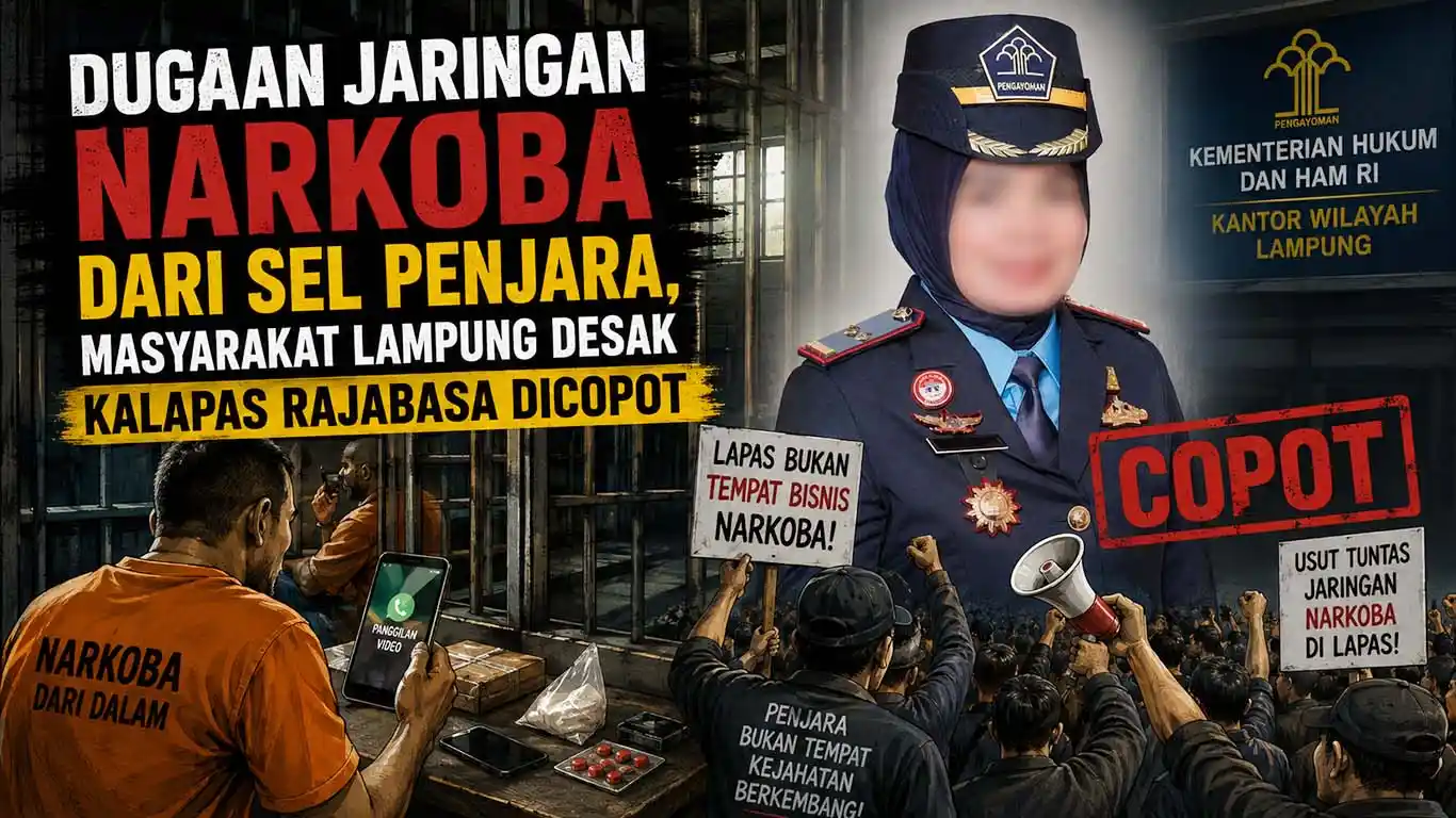 Dugaan Jaringan Narkoba dari Sel Penjara, Masyarakat Lampung Desak Kalapas Rajabasa Dicopot
