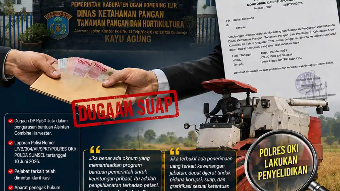 Dugaan Korupsi Bantuan Alsintan di OKI, Polisi Lakukan Penyelidikan