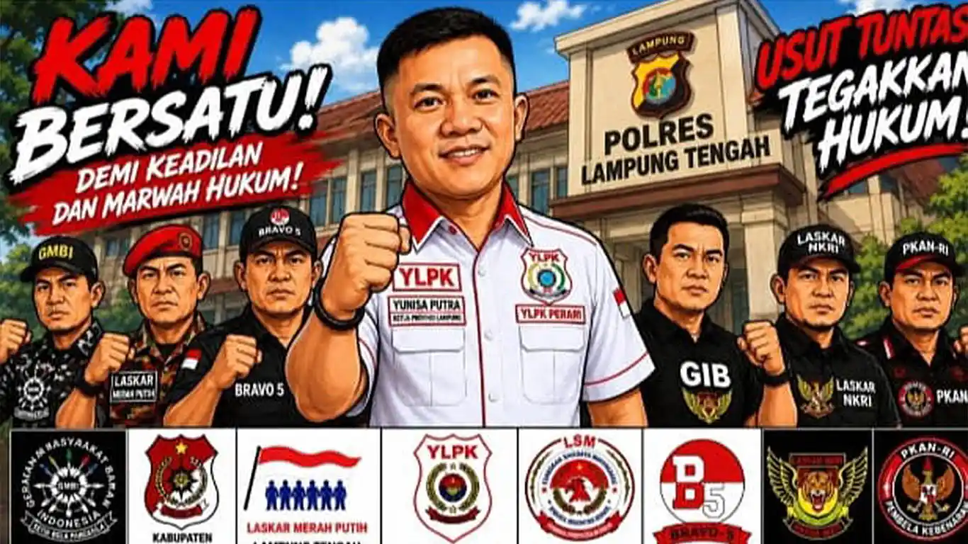 Gabungan Ormas di Lampung Tengah Desak Polisi Usut Laporan Dugaan Pelanggaran UU ITE