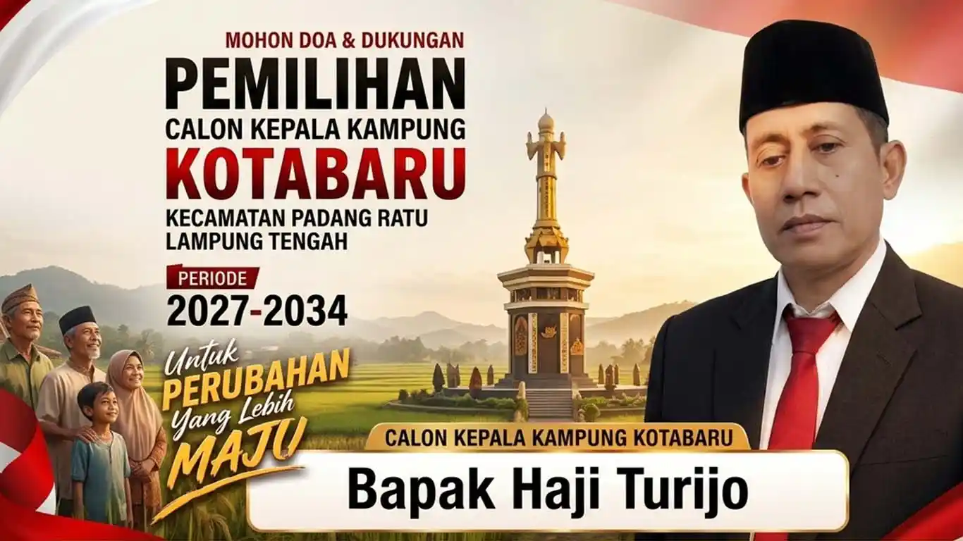 Haji Turijo Maju sebagai Calon Kades Kota Baru, Usung Visi Desa Agamis, Mandiri dan Maju