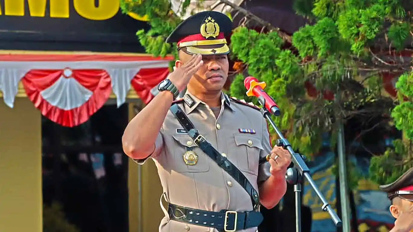 Kapolres Tanggamus AKBP Rahmad Sujatmiko Pimpin Upacara Peringatan Hari Juang Polri 2026